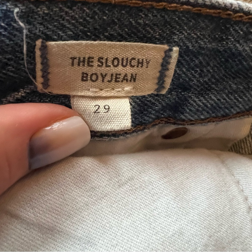 Madewell Slouchy Boyjean 29 High Rise Straight Leg Light Wash - Picture 7 of 10